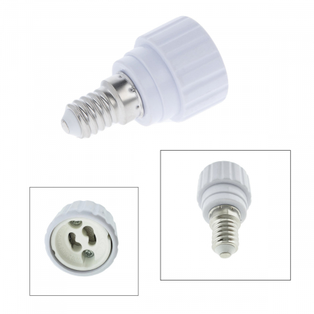 Adaptor bec pentru soclu E14 la GU10, FL-95983, alb [4]