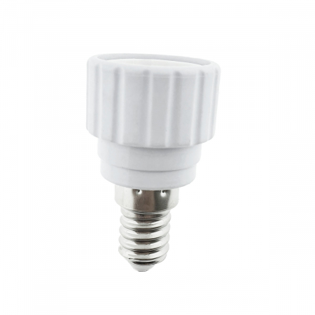 Adaptor bec pentru soclu E14 la GU10, FL-95983, alb [1]