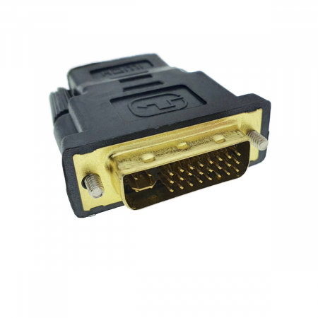 Adaptoare DVI - Adaptor DVI (24+5) tata la HDMI mama, bidirectional, negru