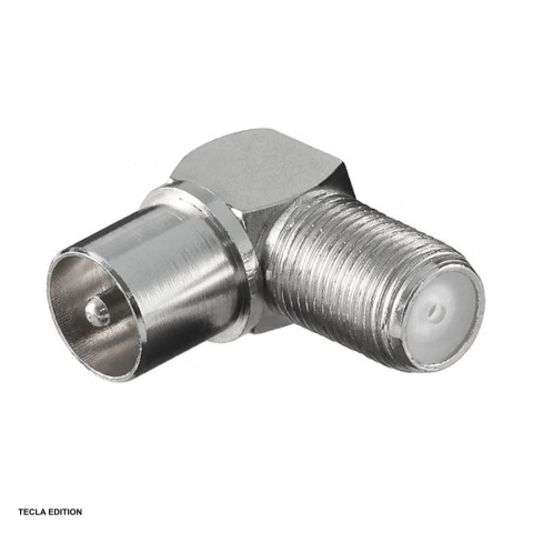 Adaptor F mama la TV tata in unghi de 90 grade TED501212, pentru cablu coaxial TV [0]