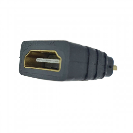 Adaptor HDMI mama la microHDMI tata, 4K, 3D, ARC, ethernet, negru [3]