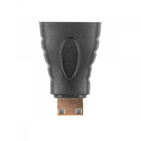 Adaptor HDMI mama la miniHDMI tata, Lanberg 42744, rezolutie 3842 x 2160 la 30 Hz, ARC, negru [2]