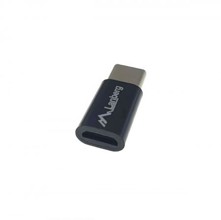Adaptoare Type C - Adaptor, Lanberg, USB C(tata)/microUSBmama 2.0, negru