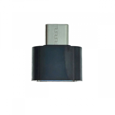 Adaptor OTG USB 2.0 mama la USB tip C tata, alimentare, conectare si transfer de date, negru [2]