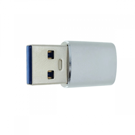 Adaptor OTG USB 3.1 tata la USB tip C mama, carcasa aluminiu, Data C 080, alimentare si transfer de date, gri [2]