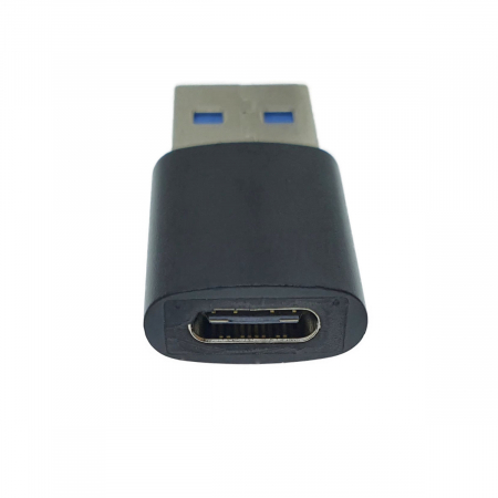Adaptor OTG USB 3.1 tata la USB tip C mama, carcasa aluminiu, Data C 080, alimentare si transfer de date, negru [4]