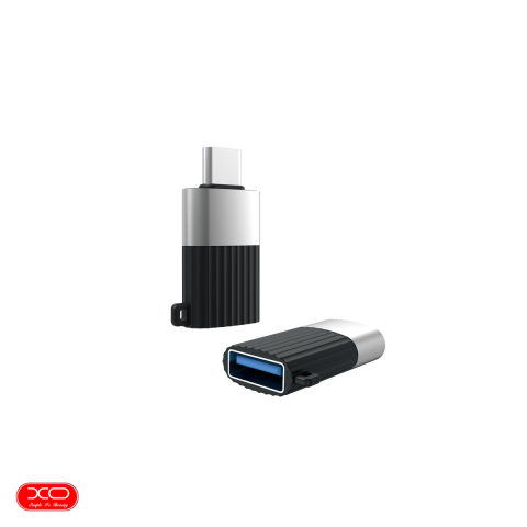Adaptoare smartphone - Adaptor OTG XO NB149-F, conectori USB-C tata la USB 2.0 mama, pentru date si incarcare, in cutie, negru