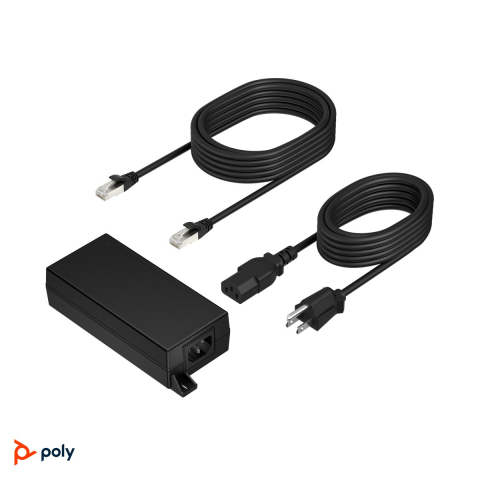 Adaptor PoE++ HP Poly 65 W 2.5G, injector IEEE 802.3bt cu cablu Cat 6A de 3,66 m si cablu de alimentare, pentru Poly Studio V12 si X32, B5NH6AA [3]