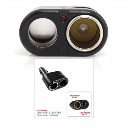 Adaptor Priza Bricheta Auto cu 2 Porturi, 12V/24V [3]