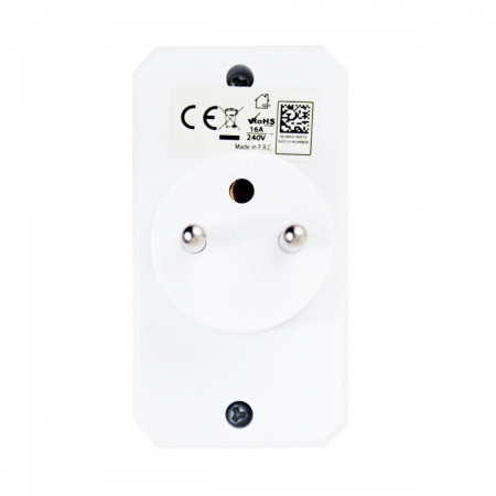 Adaptor priza dubla, 3680W, 16A, cu impamantare, dimensiuni 85 x 75 x 48 mm, alb [4]