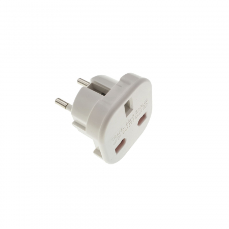 Iluminare si Electrice - Adaptor priza uk la tip priza Europa, cb-08, alb