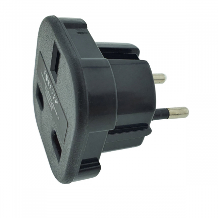 Adaptoare priza retea - Adaptor priza UK la tip priza Europa, Forever 39437, negru