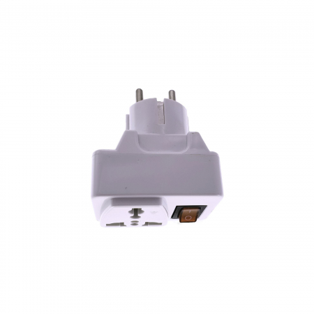 Adaptor priza us/uk la tip priza Europa, cu intrerupator, cb-06, alb [2]