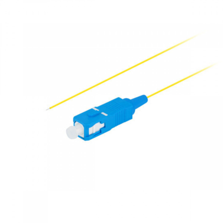 Adaptor retea fibra optica coada/Pigtail cu conector SC/UPC, lungime 2m, Lanberg 43352, Easy Strip SM G657A1, galben [2]