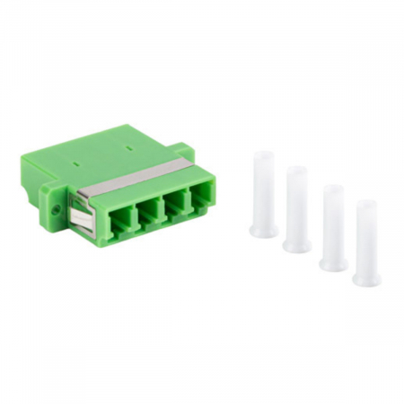 Adaptoare priza retea - Adaptor retea fibra optica cu conectori LC/APC, Lanberg 43374, SM, QUAD, verde