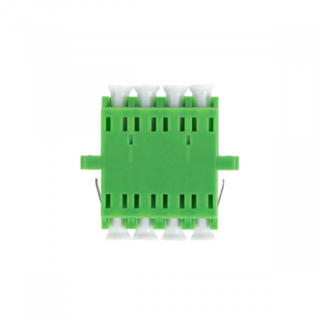 Adaptor retea fibra optica cu conectori LC/APC, Lanberg 43374, SM, QUAD, verde [3]