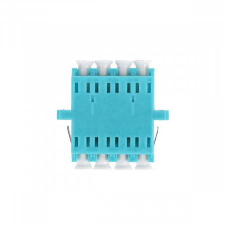 Adaptor retea fibra optica cu conectori LC/UPC, Lanberg 43376, MM QUAD OM3, turcoaz [3]