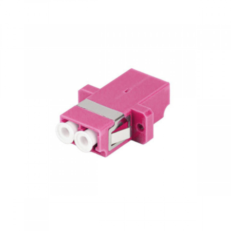 Adaptor retea fibra optica cu conectori LC/UPC, Lanberg 43377, MM DUPLEX OM4, violet [1]