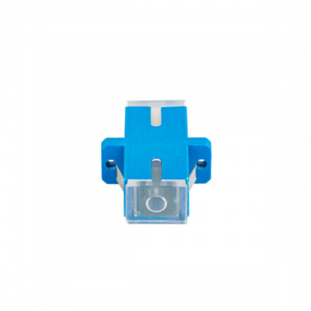 Adaptoare priza retea - Adaptor retea fibra optica cu conectori SC/UPC, Lanberg 43366, SM SIMPLEX, capace transparente, albastru