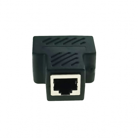 Adaptor splitter, RJ45 mama la 2 x RJ45 mama, cuplaj LAN, Lanberg 42380, negru [1]