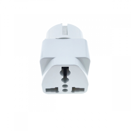 Adaptor stecher, pentru priza tip EU, in blister, alb [1]