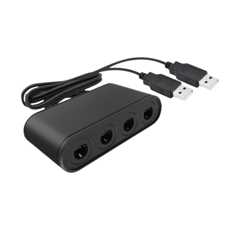 Accesorii console - Adaptor Steelplay Retro Controller Adapter pentru pana la 4 controllere GameCube, pentru Nintendo Switch si Switch 2, prin 2 porturi USB ale dock-ului, JVASWI00077