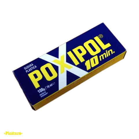 Adezivi de contact - Adeziv epoxidic bicomponent Picatura Poxipol, sudura plastica, rezistent la exterior, 14 ml