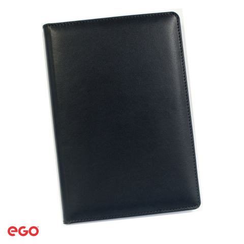 Organizare si arhivare - Agenda nedatata Ego Bruges din piele naturala, A5, 15.8x23.3 cm, 256 pagini, bleumarin