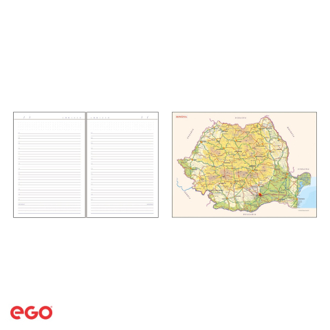 Agenda nedatata Ego Domino, A5, 14x20.5 cm, 192 pagini, bordeaux [3]