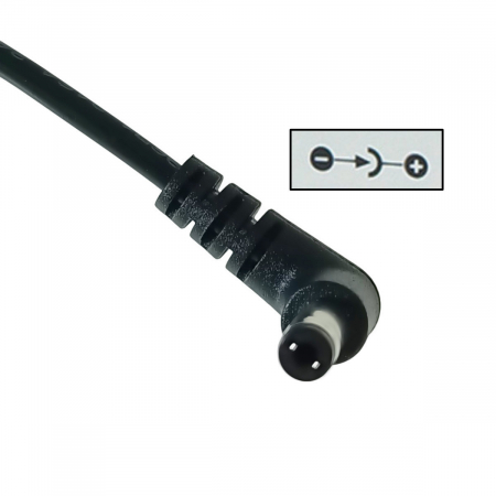 Alimentator de 12V-0.5A, 6W, cu mufa jack 2.1x5.5mm la 90 grade, Blow 10285, cablu de 1.2m, polaritate inversata, negru [2]