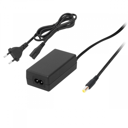Alimentare stabilizata - Alimentator de 12V-2A, 24W, cu mufa jack 2.1x5.5mm, cabluri alimentare de 1.5m si 1m, Blow 08115, negru