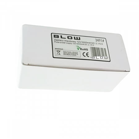 Alimentator de 12V-3A, 36W, cu mufa jack 2.1x5.5mm la 90 grade, cabluri alimentare de 1.5m si 1m, Blow 08113, negru [4]
