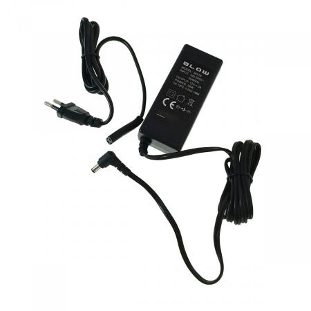 Alimentator de 12V-3A, 36W, cu mufa jack 2.1x5.5mm la 90 grade, cabluri alimentare de 1.5m si 1m, Blow 08113, negru [1]