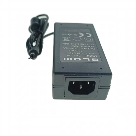 Alimentator de 24V-3A, 72W, cu mufa jack 2.1x5.5mm, cabluri alimentare de 1.1m si 1.2m, Blow 11943, negru [2]