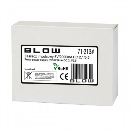 Alimentator de 5V-2A, 10W, cu mufa jack 2.1x5.5mm, Blow 11931, cablu de 1.1m, negru [5]