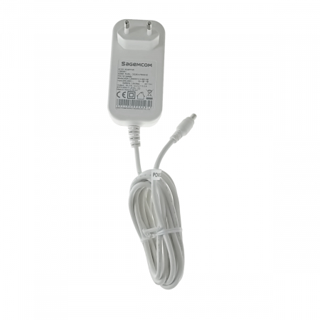 Alimentare stabilizata - Alimentator stabilizat de 12V, 3000mA, Sagemcom MSA-C3000, cablu de 200cm si mufa tip Barrel, alb