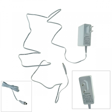 Alimentator stabilizat de 12V, 3000mA, Sagemcom MSG-V3000, cablu de 180 cm si mufa tip Barrel, alb [3]