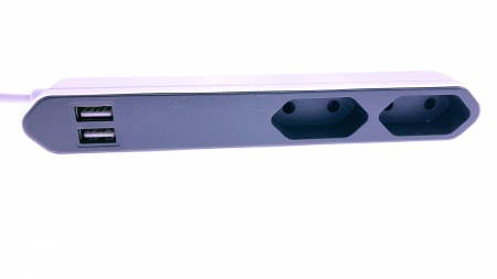 Prize electrice - Allocacoc-Prelungitor 2 prize  EU+2 USB, 2.1A, 1.5m