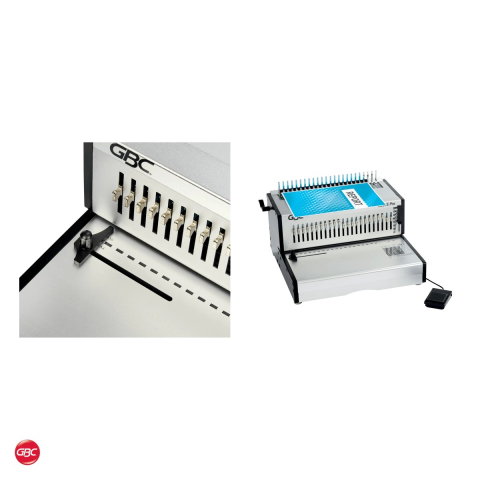 Aparat de indosariat electric GBC CombBind CB30E Pro cu inele de plastic, leaga 500 coli, perforeaza 30 coli, perforare cu pedala, carcasa metalica [4]