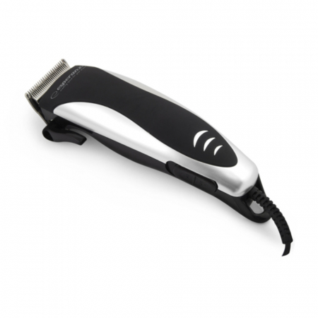 Casnice - Aparat de tuns parul si barba, Esperanza Gallant, precizie de la 1.2 la 12 mm, 10W, 4 accesorii, negru argintiu