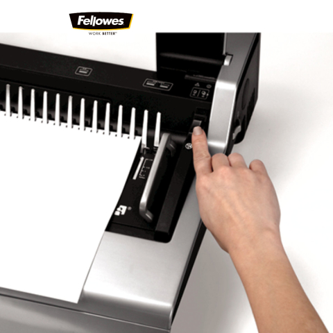 Aparat indosariat electric, Fellowes Galaxy-E 500, cu inele din plastic, diametru maxim spirala 50 mm, capacitate indosariere 500 foi, perforare 28 coli, pentru birou si arhivare intensiva [3]