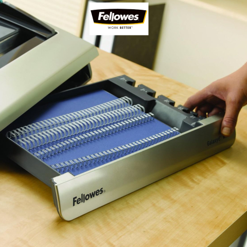 Aparat indosariat electric, Fellowes Galaxy-E Wire, cu inele metalice, diametru maxim spirala 14 mm, capacitate indosariere 120 foi, perforare 20 coli, pentru birou si arhivare profesionala [3]