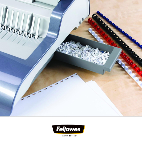 Aparat indosariat electric, Fellowes Quasar-E 500, cu inele din plastic, diametru maxim spirala 50 mm, capacitate indosariere 500 foi, perforare 25 coli, pentru birou profesional si arhivare intensiva [2]