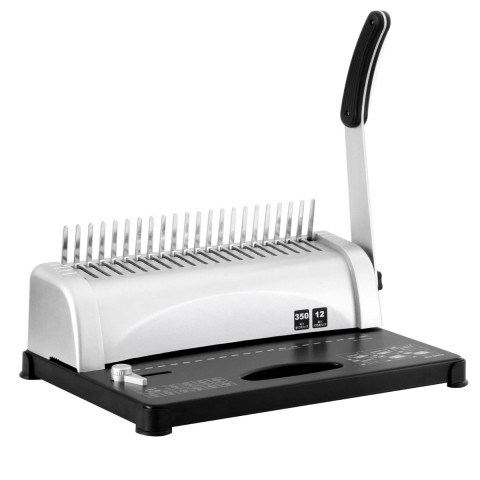 Aparat indosariat manual, E3870, cu inele din plastic, capacitate indosariere 350 foi, perforare 12 coli, pentru birou [1]