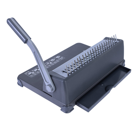 Aparat indosariat manual, E3872, cu inele din plastic, capacitate indosariere 425 foi, perforare 15 coli, pentru birou si arhivare [2]