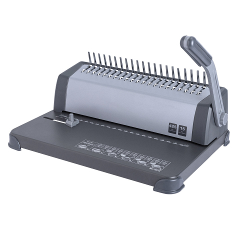 Aparat indosariat manual, E3872, cu inele din plastic, capacitate indosariere 425 foi, perforare 15 coli, pentru birou si arhivare [1]