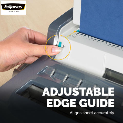 Aparat indosariat manual, Fellows Quasar Wire, cu inele metalice, diametru maxim spirala 14mm, capacitate indosariere 130 foi, perforare 15 coli, pentru birou si arhivare [2]