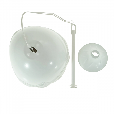 Aplica de tavan cu dulie tip E27 ceramica, cupola de 16cm, 220V, FS-40378, alba [3]