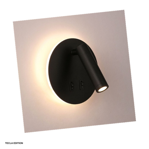 Corpuri iluminare - Aplica LED de perete cu spot DL75L400, 10 W, 430 lm, 140 mm, temperatura de culoare reglabila 3000 K / 4000 K / 6500 K, neagra