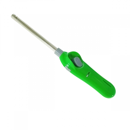Aprinzator cu gaz, FE-40797, cu reglare flacara si sistem de blocare, reincarcabil, verde [2]